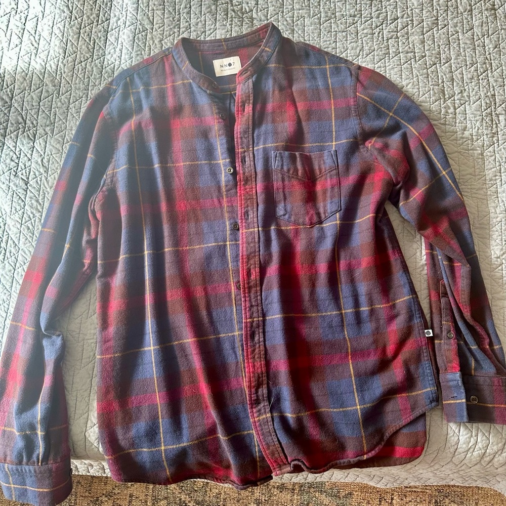 NN07 Band Collar Flannel sz. M